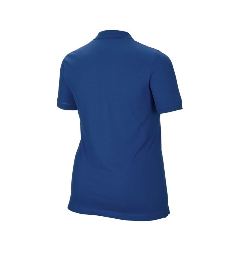 T-Shirts, Pullover & Skjorter: e.s. Pique-Polo cotton stretch, damer, plus fit + alkaliblå 3