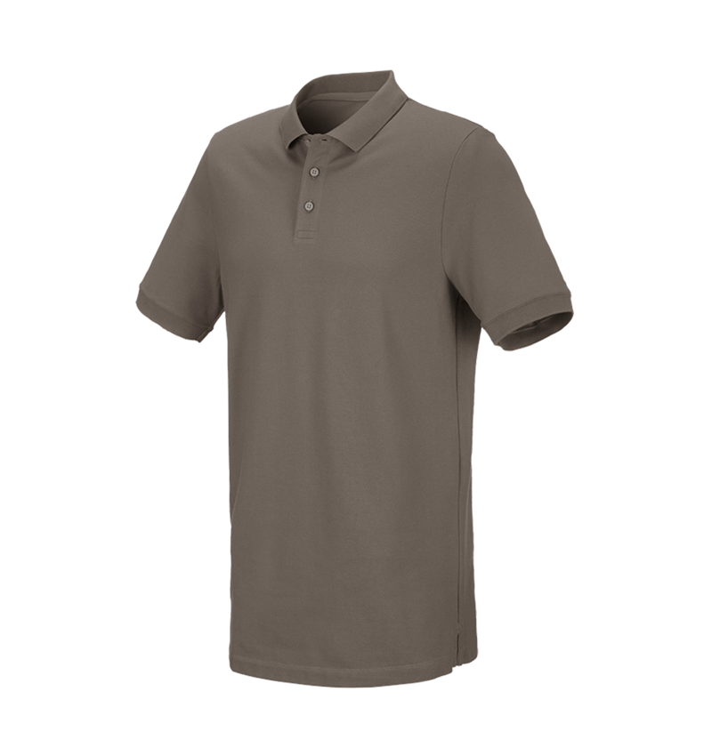 Shirts, Pullover & more: e.s. Piqué-Polo cotton stretch, long fit + stone 2