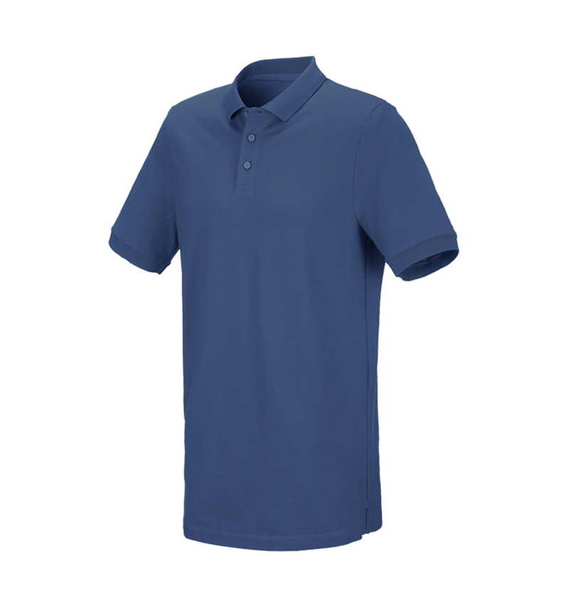 T-Shirts, Pullover & Skjorter: e.s. Piqué-Polo cotton stretch, long fit + kobolt 2