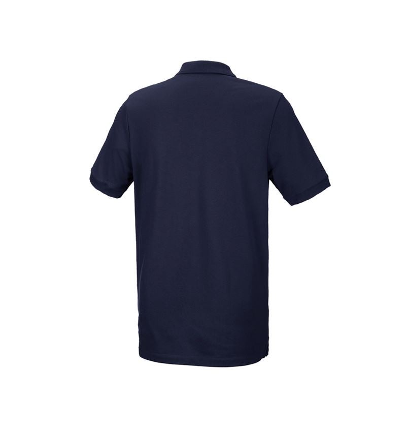T-Shirts, Pullover & Skjorter: e.s. Piqué-Polo cotton stretch, long fit + mørkeblå 3
