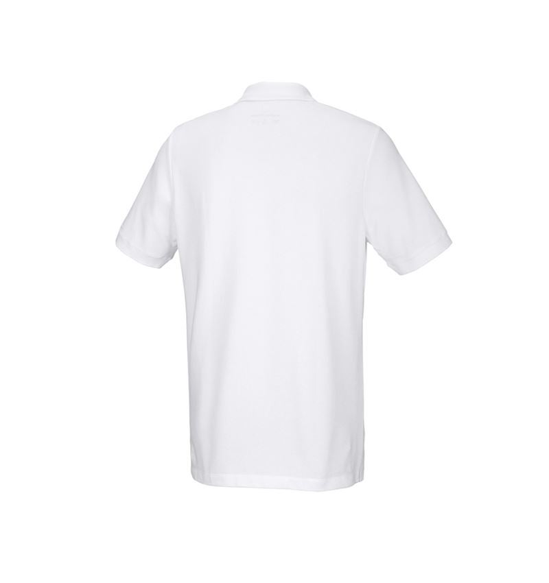 T-Shirts, Pullover & Skjorter: e.s. Piqué-Polo cotton stretch, long fit + hvid 3