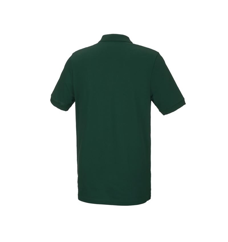 Topics: e.s. Piqué-Polo cotton stretch, long fit + green 3