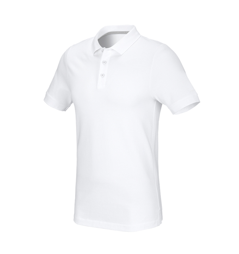 T-Shirts, Pullover & Skjorter: e.s. Pique-Polo cotton stretch, slim fit + hvid 2
