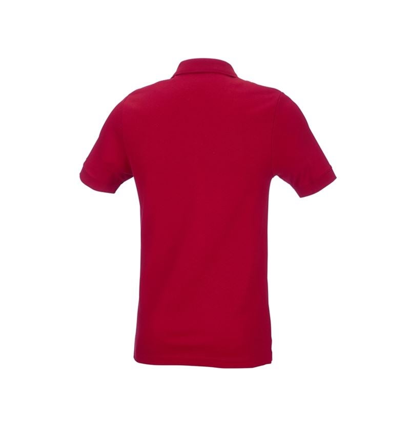 T-Shirts, Pullover & Skjorter: e.s. Pique-Polo cotton stretch, slim fit + ildrød 3