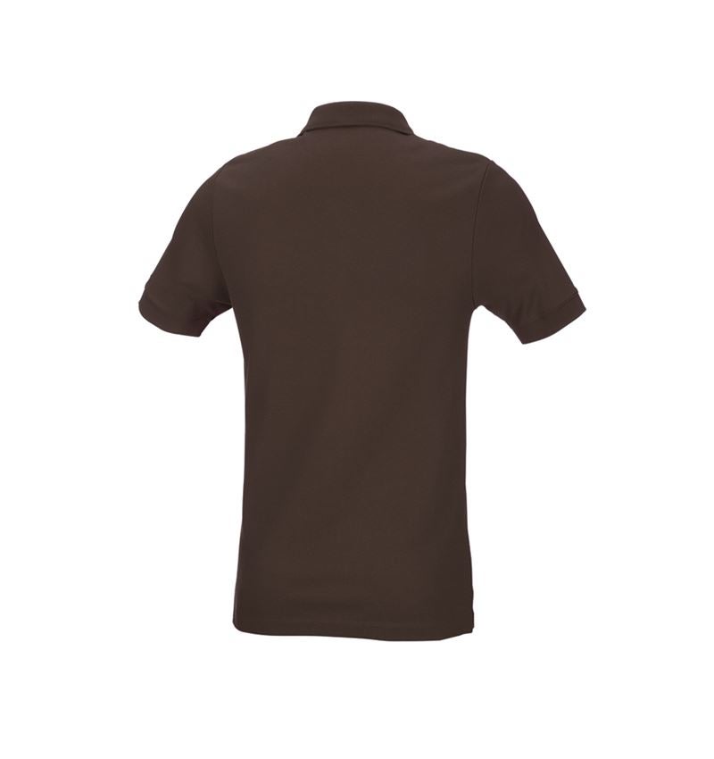 T-Shirts, Pullover & Skjorter: e.s. Pique-Polo cotton stretch, slim fit + kastanje 3