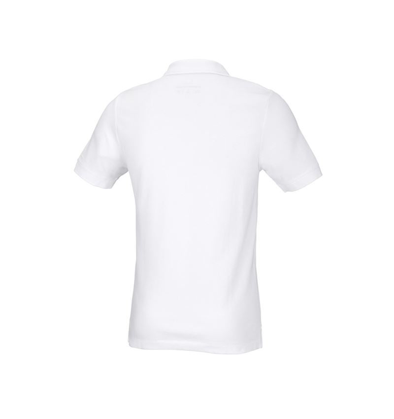 T-Shirts, Pullover & Skjorter: e.s. Pique-Polo cotton stretch, slim fit + hvid 3