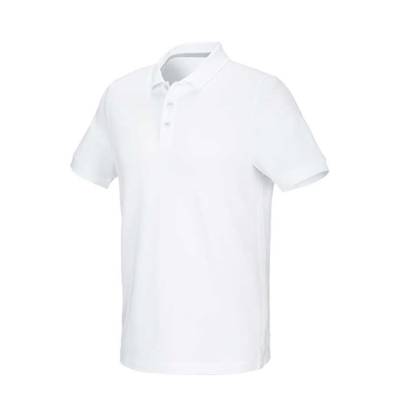 T-Shirts, Pullover & Skjorter: e.s. Pique-Polo cotton stretch + hvid 3