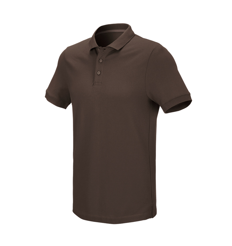 T-Shirts, Pullover & Skjorter: e.s. Pique-Polo cotton stretch + kastanje 2