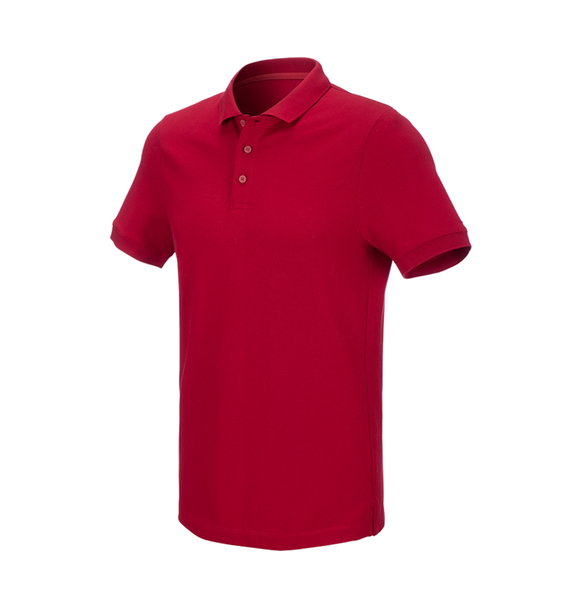 T-Shirts, Pullover & Skjorter: e.s. Pique-Polo cotton stretch + ildrød 3