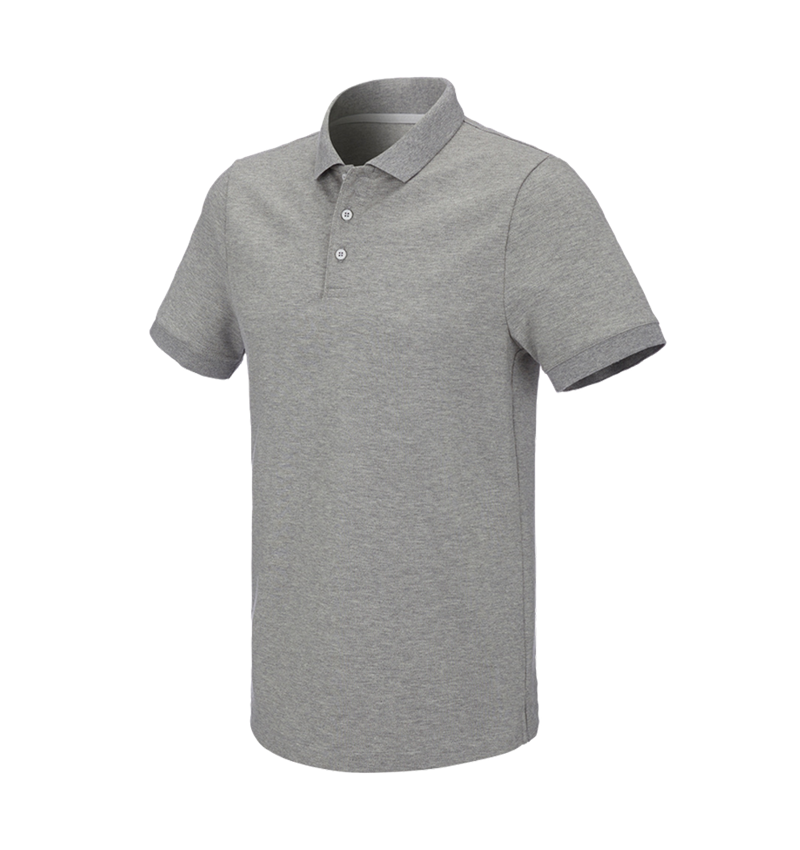 T-Shirts, Pullover & Skjorter: e.s. Pique-Polo cotton stretch + gråmeleret 2