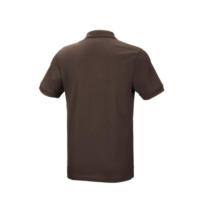 T-Shirts, Pullover & Skjorter: e.s. Pique-Polo cotton stretch + kastanje 3