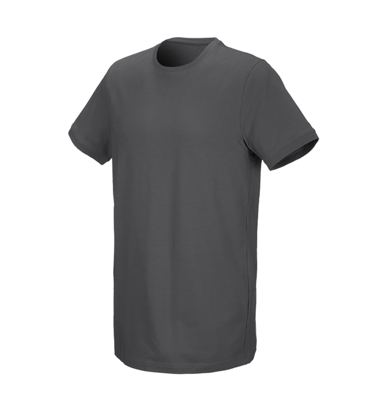 T-Shirts, Pullover & Skjorter: e.s. T-shirt cotton stretch, long fit + antracit 2