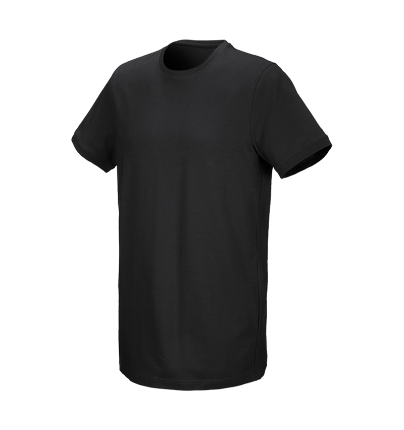 T-Shirts, Pullover & Skjorter: e.s. T-shirt cotton stretch, long fit + sort 2
