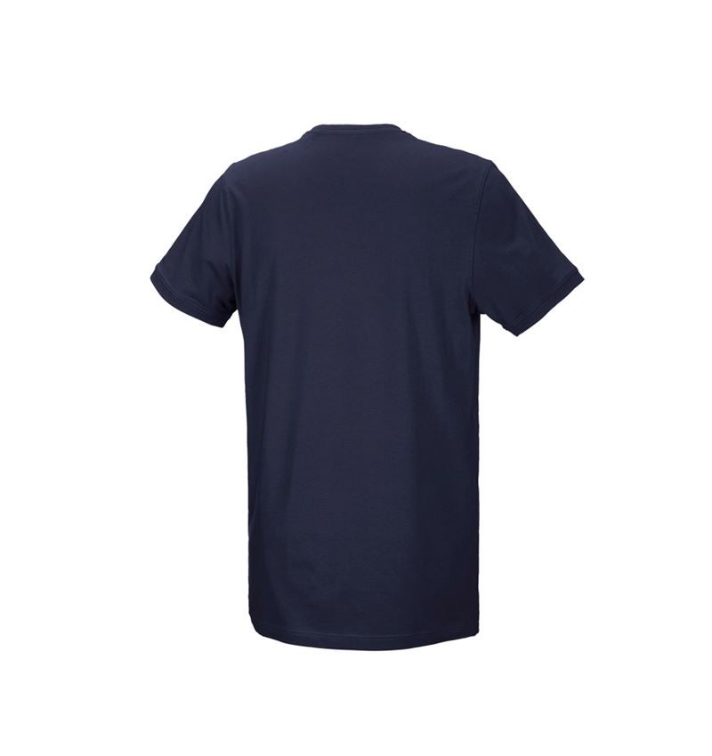 VVS-installatør / Blikkenslager: e.s. T-shirt cotton stretch, long fit + mørkeblå 3