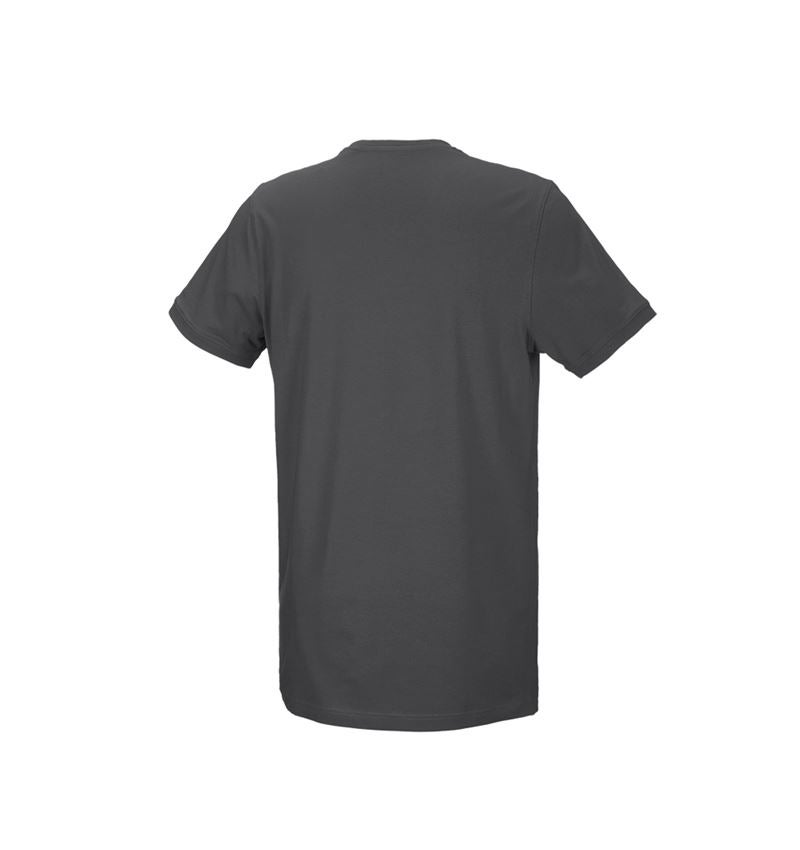 Emner: e.s. T-shirt cotton stretch, long fit + antracit 3