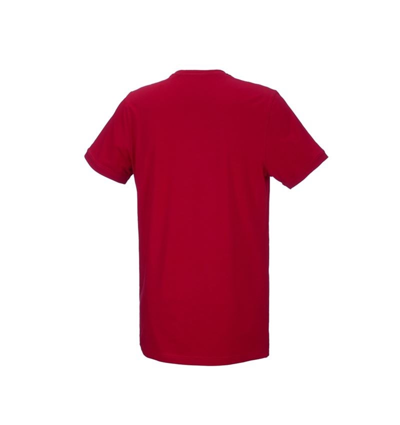 T-Shirts, Pullover & Skjorter: e.s. T-shirt cotton stretch, long fit + ildrød 3