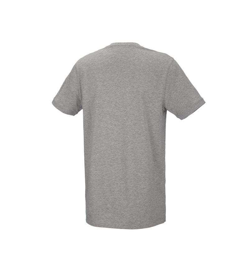 T-Shirts, Pullover & Skjorter: e.s. T-shirt cotton stretch, long fit + gråmeleret 3