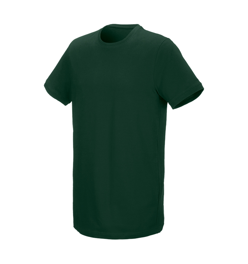 Topics: e.s. T-shirt cotton stretch, long fit + green 1