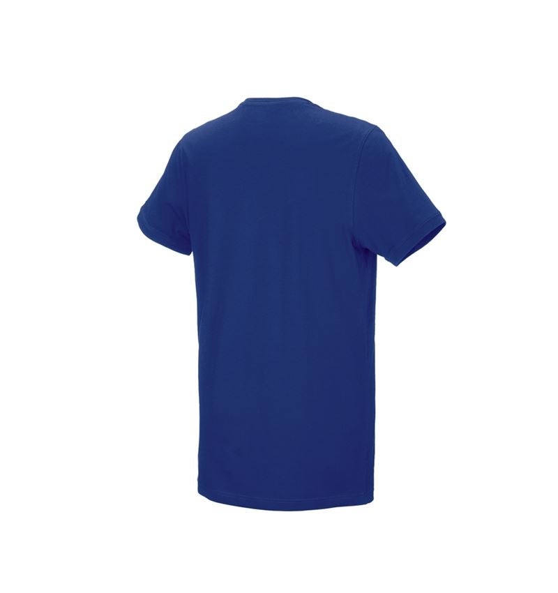 T-Shirts, Pullover & Skjorter: e.s. T-shirt cotton stretch, long fit + kornblå 3