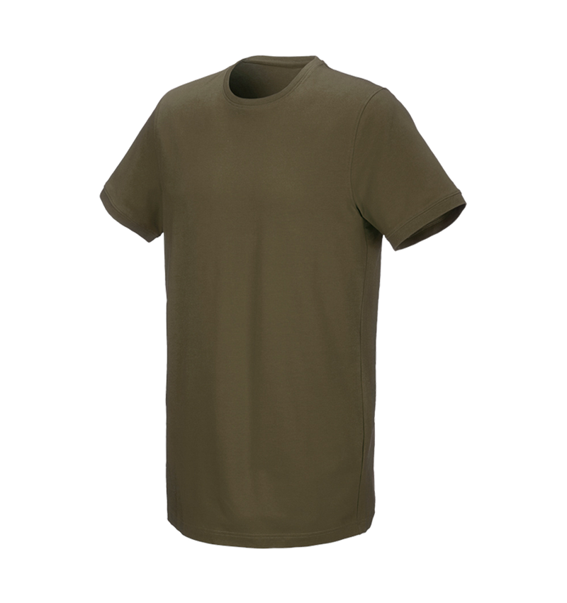 Emner: e.s. T-shirt cotton stretch, long fit + slamgrøn 2