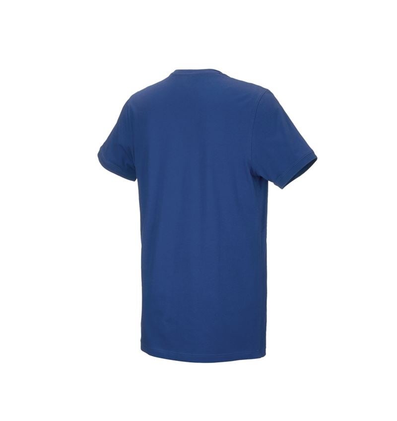 Gardening / Forestry / Farming: e.s. T-shirt cotton stretch, long fit + alkaliblue 3