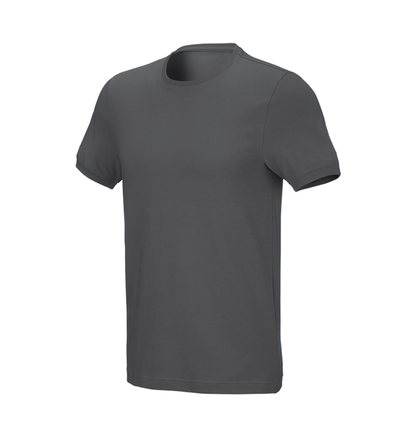 T-Shirts, Pullover & Skjorter: e.s. T-shirt cotton stretch, slim fit + antracit 2
