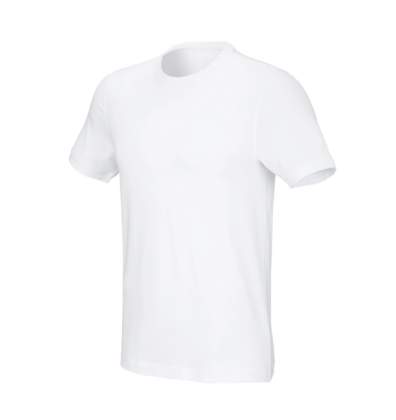 Topics: e.s. T-shirt cotton stretch, slim fit + white 2