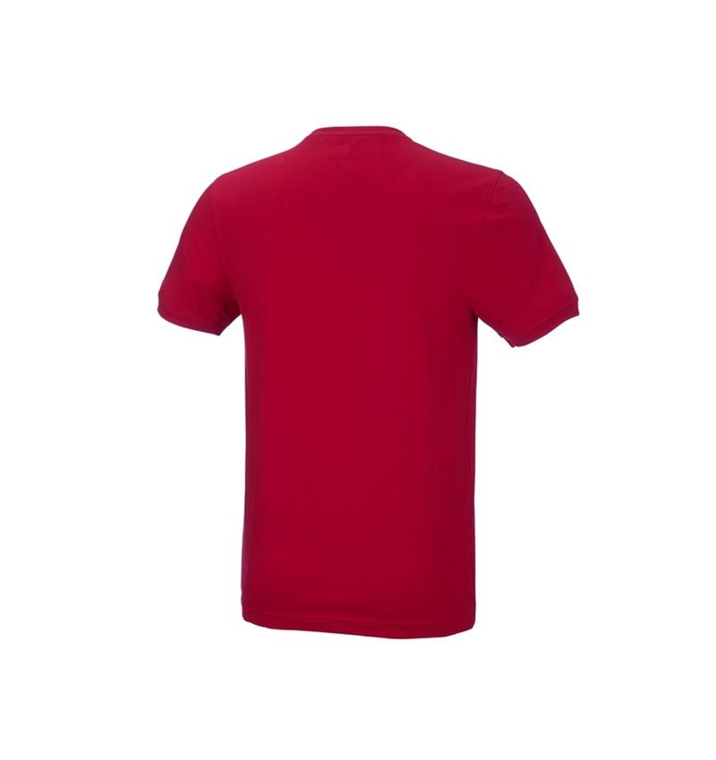 Emner: e.s. T-shirt cotton stretch, slim fit + ildrød 3