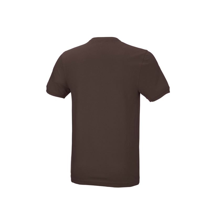 T-Shirts, Pullover & Skjorter: e.s. T-shirt cotton stretch, slim fit + kastanje 3