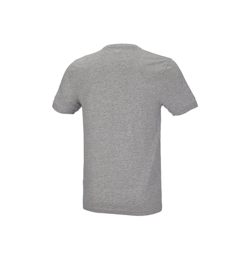 Topics: e.s. T-shirt cotton stretch, slim fit + grey melange 3