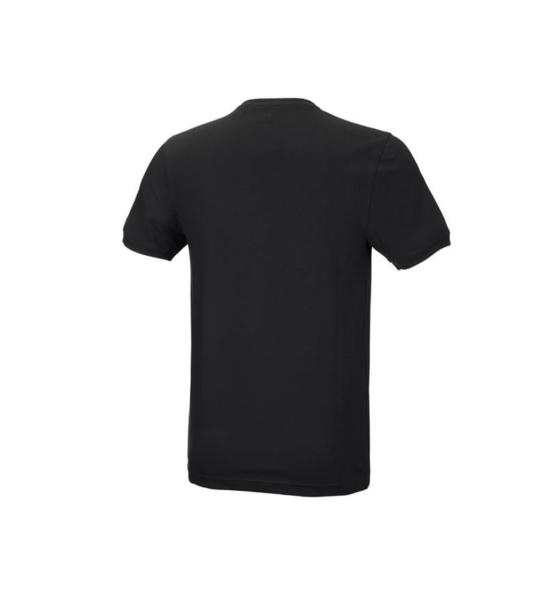 T-Shirts, Pullover & Skjorter: e.s. T-shirt cotton stretch, slim fit + sort 3