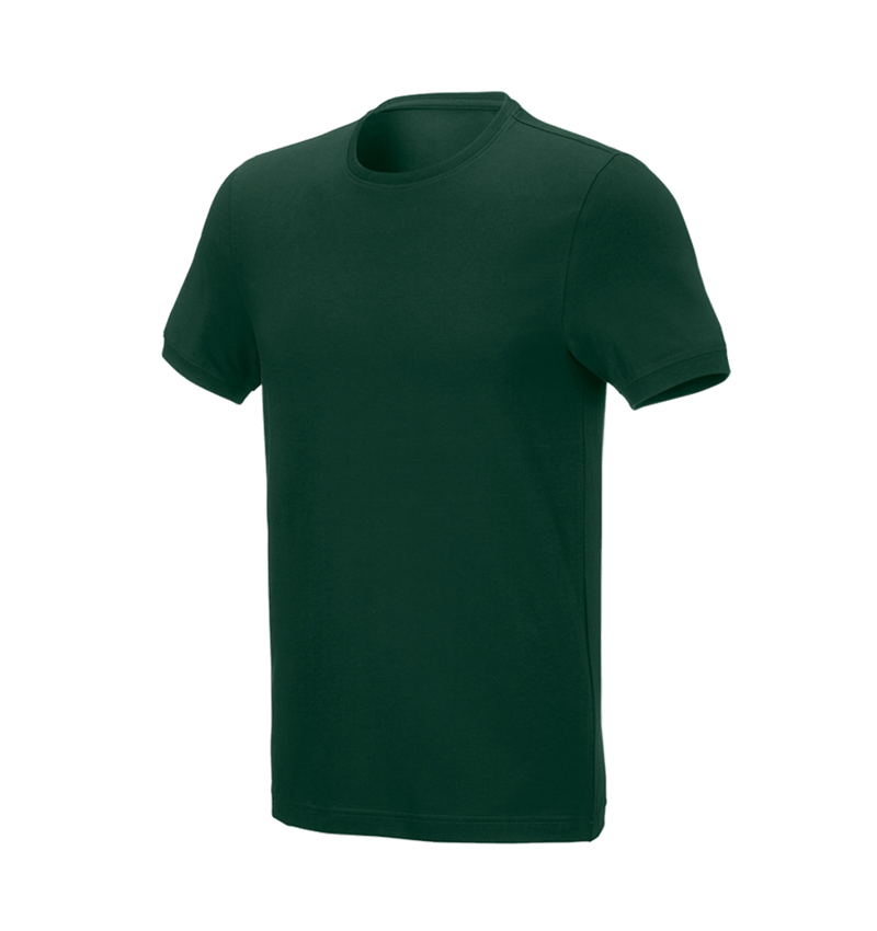 VVS-installatør / Blikkenslager: e.s. T-shirt cotton stretch, slim fit + grøn 2