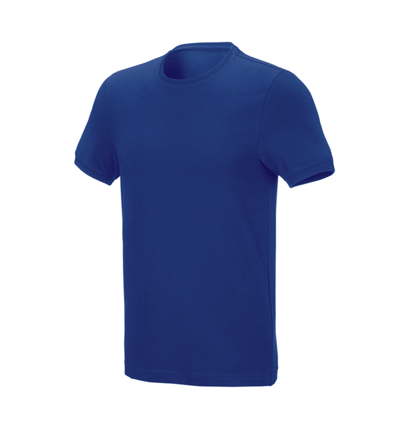 T-Shirts, Pullover & Skjorter: e.s. T-shirt cotton stretch, slim fit + kornblå 2