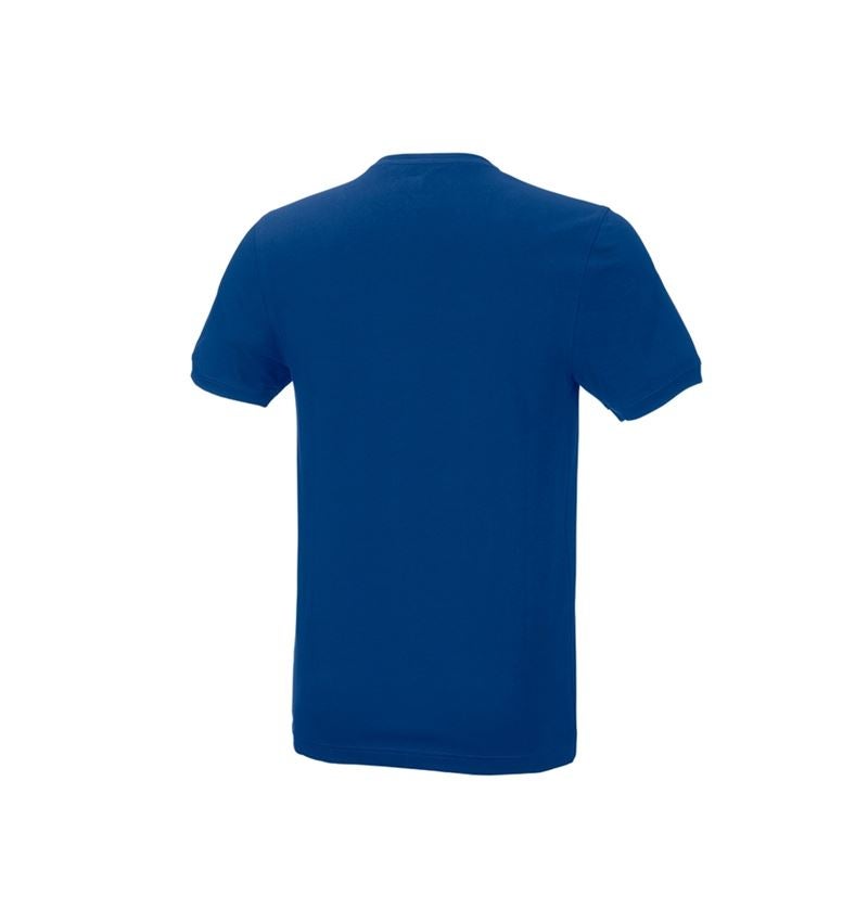 T-Shirts, Pullover & Skjorter: e.s. T-shirt cotton stretch, slim fit + kornblå 3