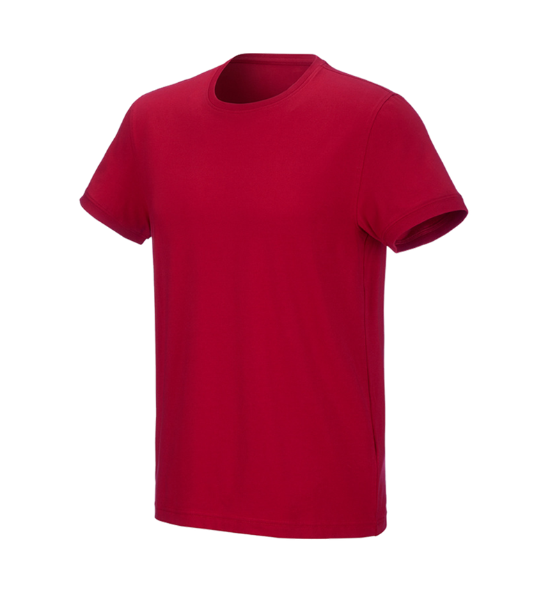 T-Shirts, Pullover & Skjorter: e.s. T-shirt cotton stretch + ildrød 2