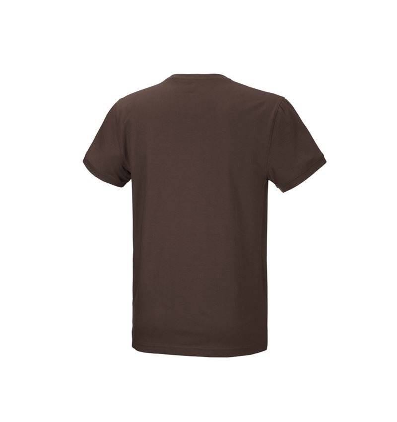 T-Shirts, Pullover & Skjorter: e.s. T-shirt cotton stretch + kastanje 3