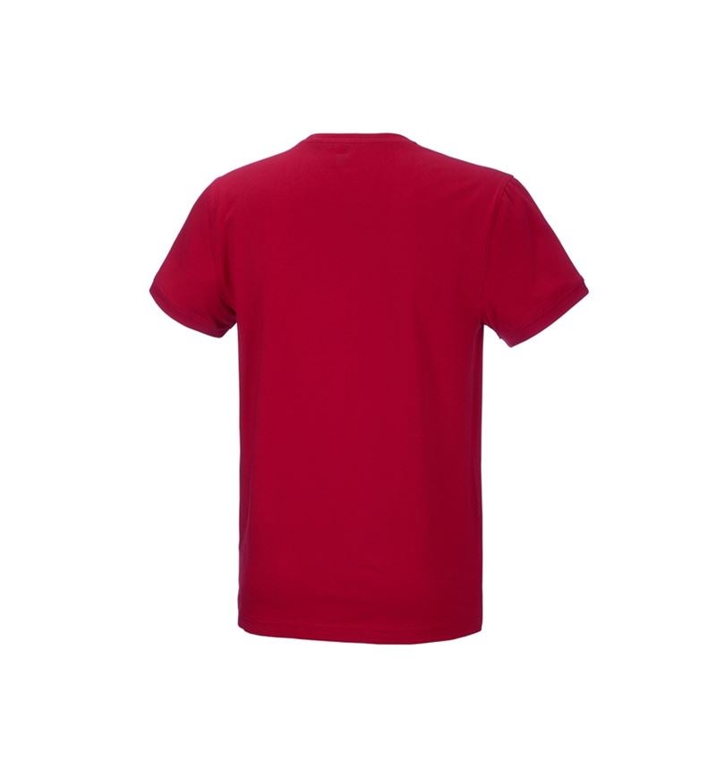T-Shirts, Pullover & Skjorter: e.s. T-shirt cotton stretch + ildrød 3