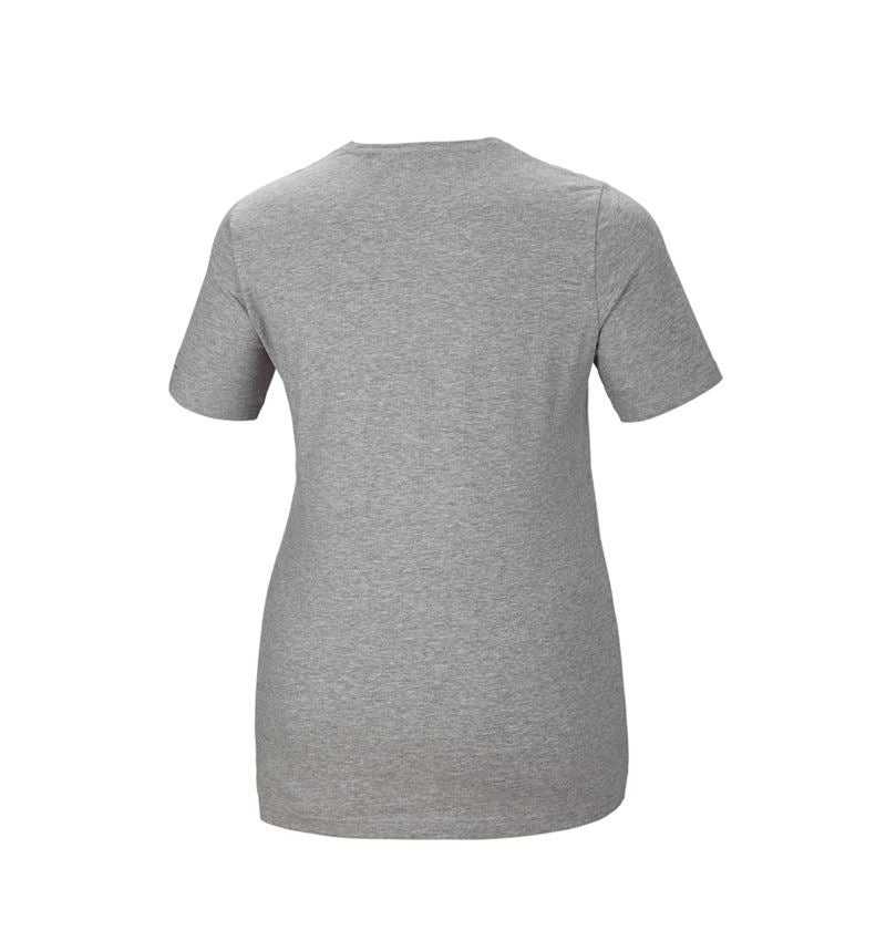 T-Shirts, Pullover & Skjorter: e.s. T-shirt cotton stretch, damer, plus fit + gråmeleret 3