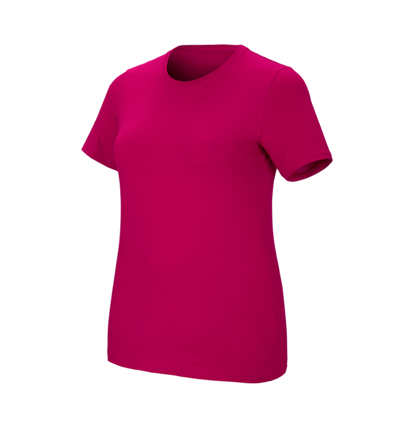 T-Shirts, Pullover & Skjorter: e.s. T-shirt cotton stretch, damer, plus fit + bær 2
