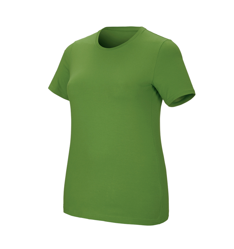 T-Shirts, Pullover & Skjorter: e.s. T-shirt cotton stretch, damer, plus fit + havgrøn 2