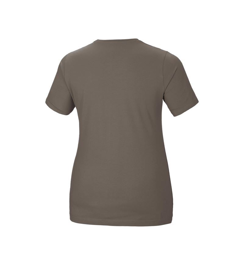 T-Shirts, Pullover & Skjorter: e.s. T-shirt cotton stretch, damer, plus fit + sten 3