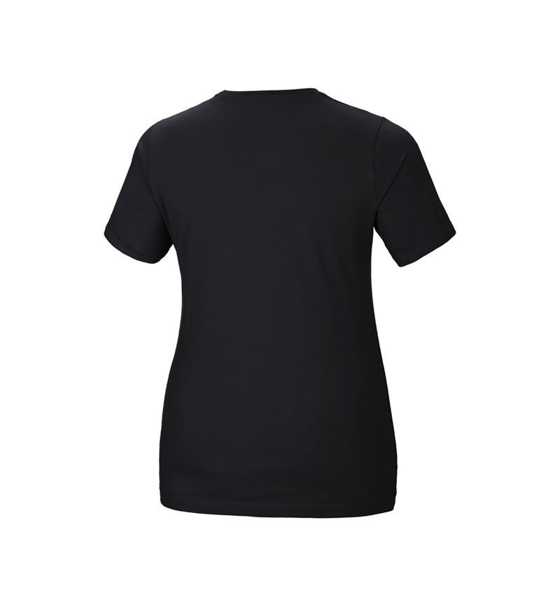 VVS-installatør / Blikkenslager: e.s. T-shirt cotton stretch, damer, plus fit + sort 3