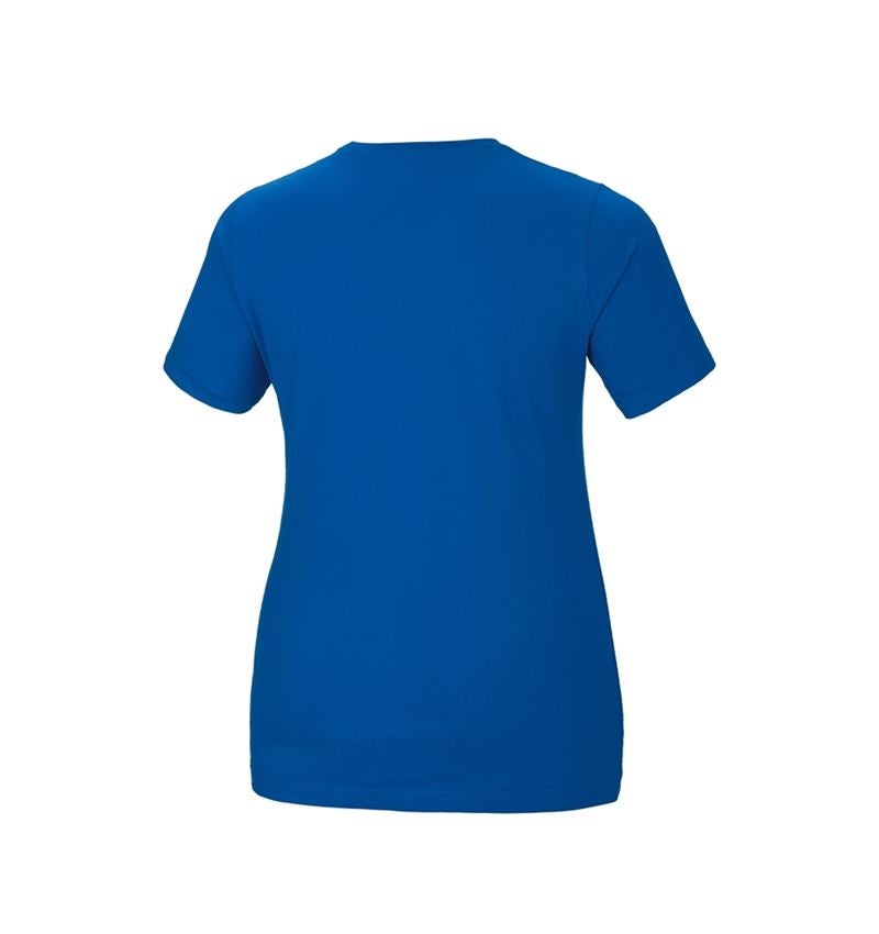Gardening / Forestry / Farming: e.s. T-shirt cotton stretch, ladies', plus fit + gentianblue 3