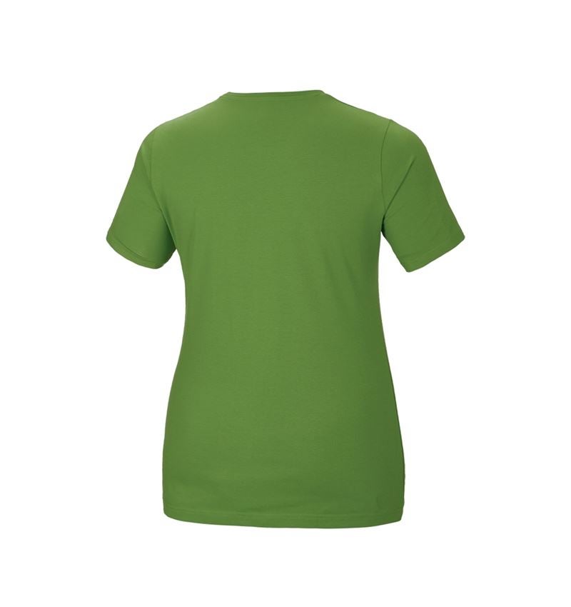 Gardening / Forestry / Farming: e.s. T-shirt cotton stretch, ladies', plus fit + seagreen 3