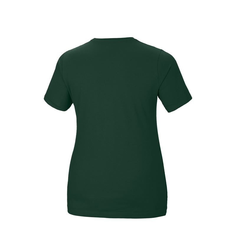 T-Shirts, Pullover & Skjorter: e.s. T-shirt cotton stretch, damer, plus fit + grøn 3