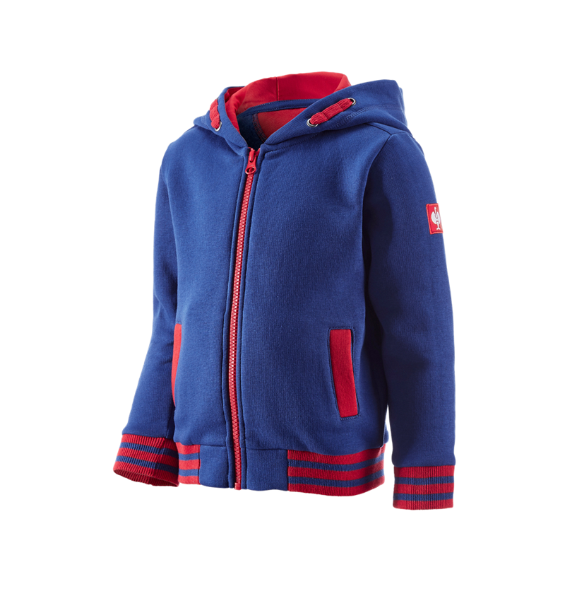 Topics: Hoody sweatjacket e.s.motion 2020, children's + royal/fiery red