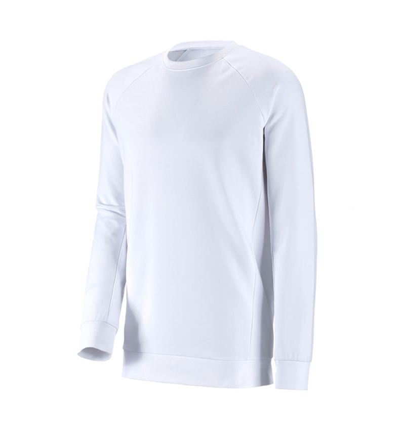 T-Shirts, Pullover & Skjorter: e.s. Sweatshirt cotton stretch, long fit + hvid 2