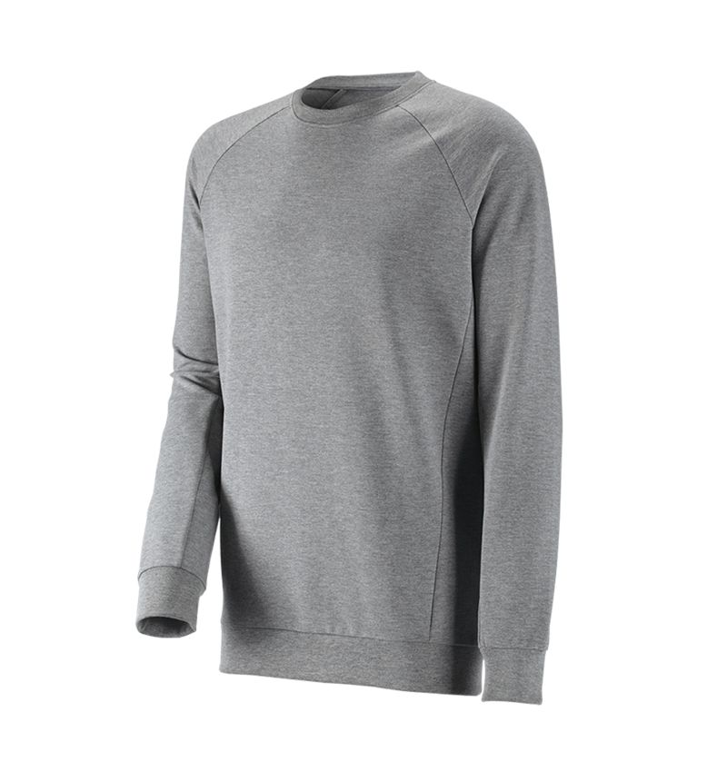 T-Shirts, Pullover & Skjorter: e.s. Sweatshirt cotton stretch, long fit + gråmeleret 2