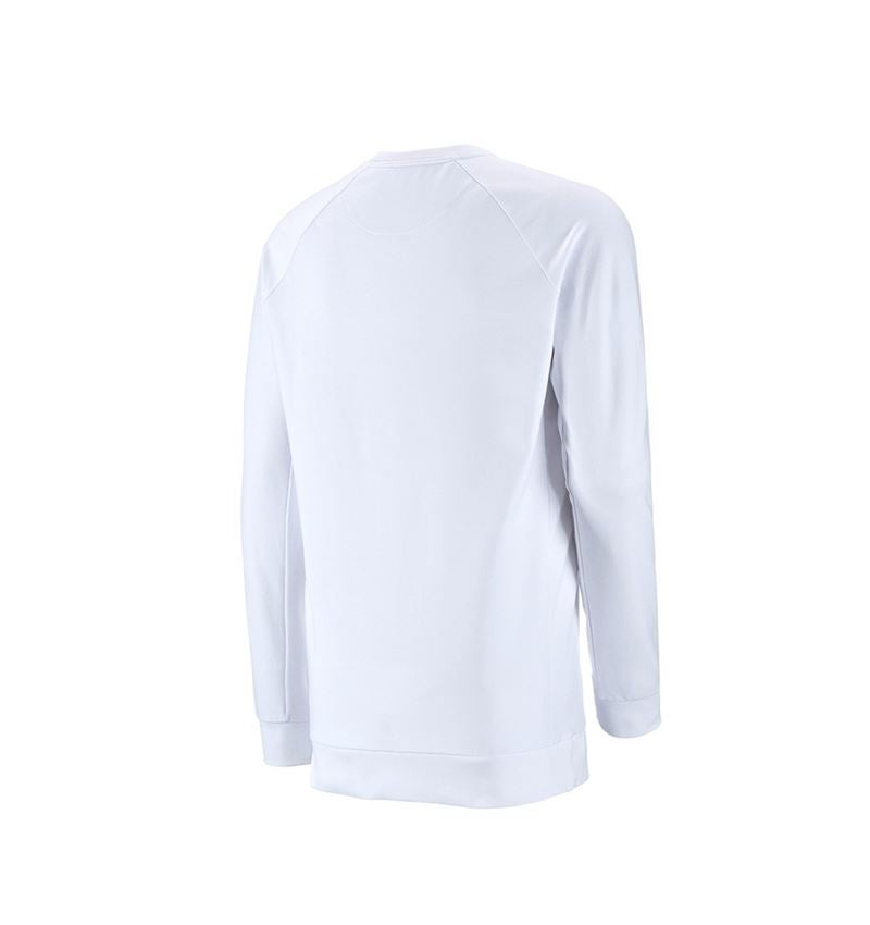 T-Shirts, Pullover & Skjorter: e.s. Sweatshirt cotton stretch, long fit + hvid 3