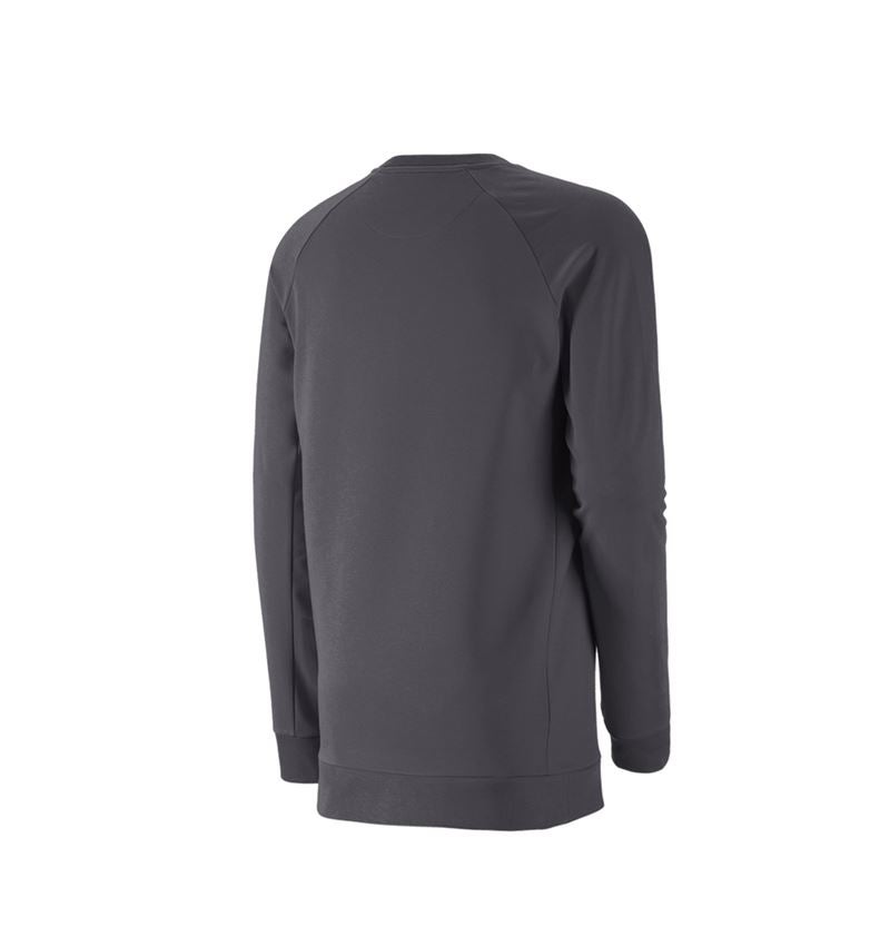 T-Shirts, Pullover & Skjorter: e.s. Sweatshirt cotton stretch, long fit + antracit 3